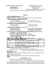 Đề khảo sát giữa kỳ I năm học 2015  2016 môn Địa lý 8 thời gian 45 phút